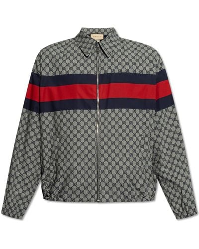 Gucci Jacket With Monogram, - Grey
