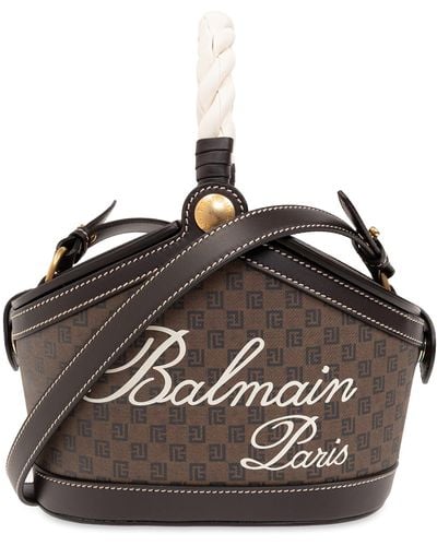 Balmain Bucket Bag, - Black