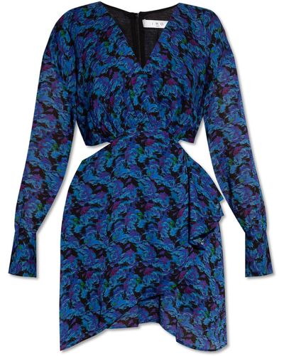 IRO 'nudica' Dress With Floral Motif, - Blue