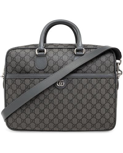 Gucci Briefcase With Monogram, - Black