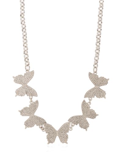 Blumarine Necklace With Butterfly Motif - Natural