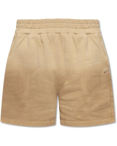 Woolrich High-waisted Sweat Shorts, - Natural