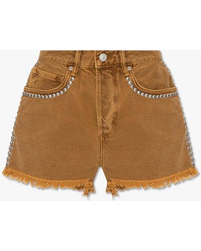 AllSaints ‘Heidi’ High-Waisted Denim Shorts - Natural