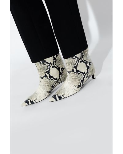 Jil Sander Heeled Ankle Boots - White