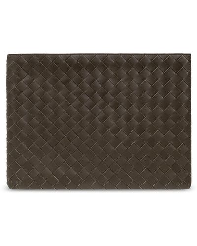 Bottega Veneta Leather Briefcase, - Brown