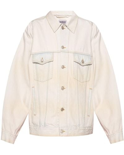 Balenciaga Oversize Denim Jacket - Natural
