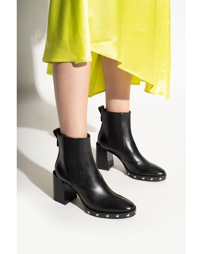 Furla 'greta' Leather Ankle Boots - Black