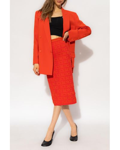 Iceberg Double-Breasted Blazer - Red