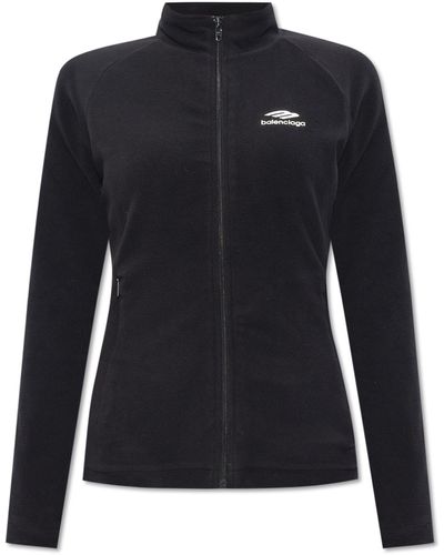 Balenciaga 'skiwear' Collection Fleece Sweatshirt, - Black