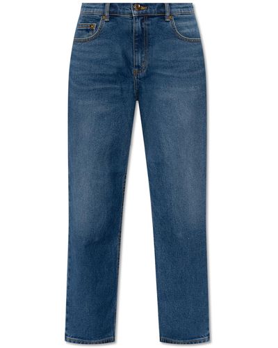 Tory Burch 'Cropped Flared' Jeans - Blue