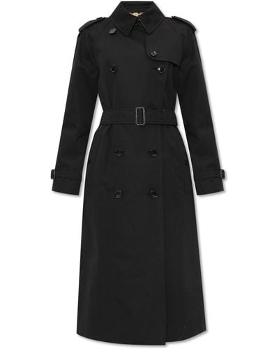 Burberry 'waterloo' Trench Coat, - Black