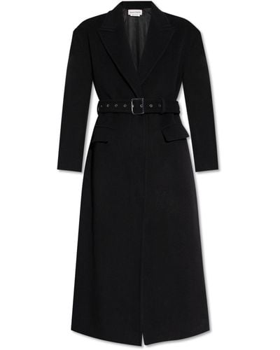 Alexander McQueen Wool Coat, - Black