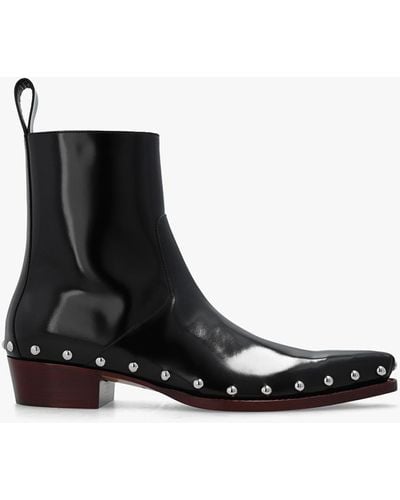 Bottega Veneta ‘Ripley’ Heeled Ankle Boots - Black