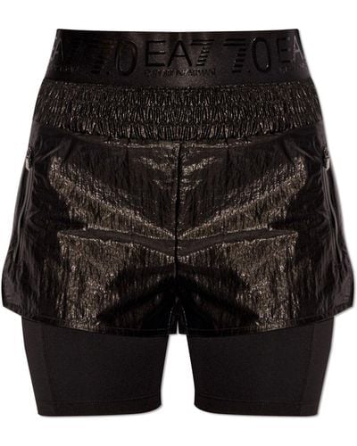 EA7 Shorts With Logo - Black