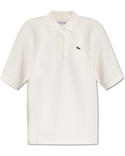 Lacoste Polo Shirt With Logo, - White