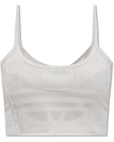 adidas Originals Crop Top, - Grey