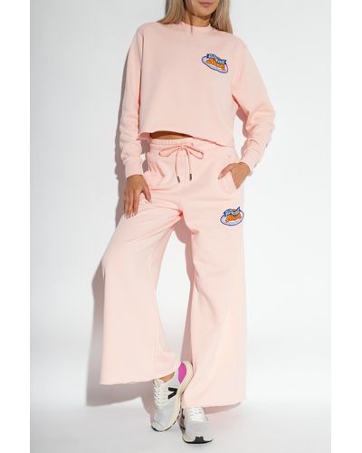 Opening Ceremony Cropped Sweatshirt With Logo - Pink