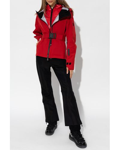 3 MONCLER GRENOBLE Hoodie With Down Front - Red