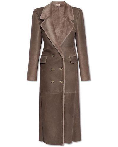 The Mannei 'greenock' Double-breasted Coat, - Brown