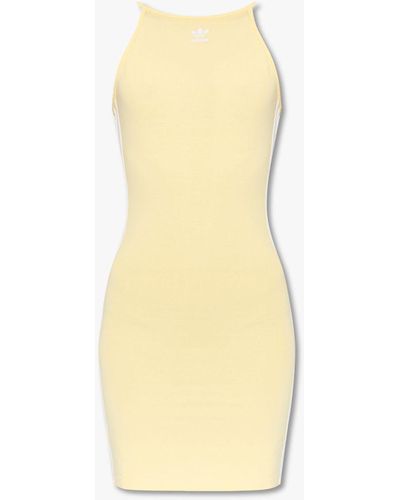 adidas Originals Sleeveless Dress With Logo - White