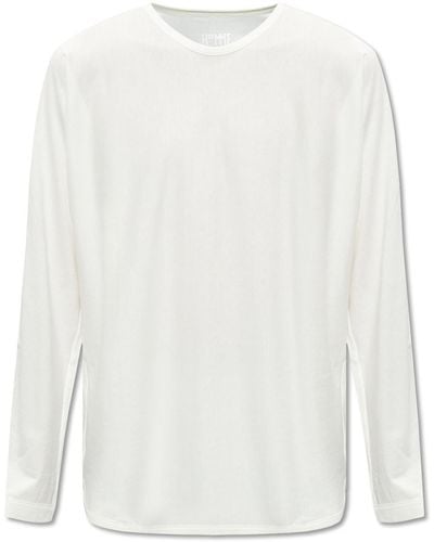Homme Plissé Issey Miyake T-shirt With Long Sleeves, - White