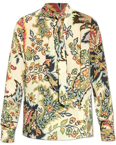 Etro Floral Pattern Shirt, - Metallic