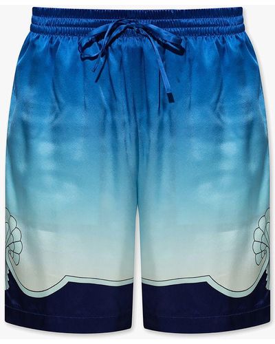 Casablancabrand Silk Shorts - Blue
