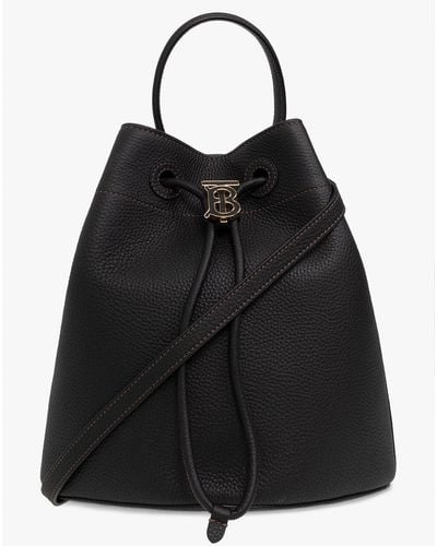 Burberry Small Tb Bucket Bag - Black