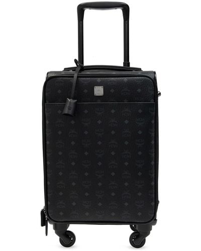 MCM Suitcase With Rotating Wheels - Black