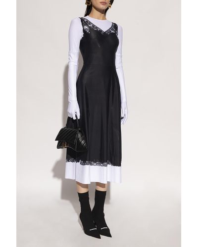 Balenciaga Dress With Trompe L'Oeil Effect - Black