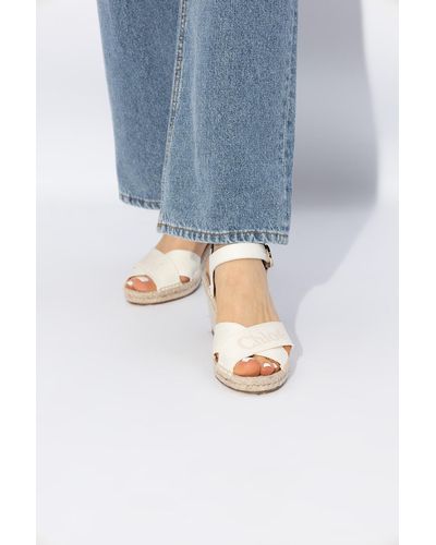 Chloé Wedge Sandals, - White