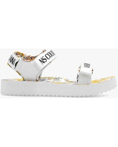 Versace Sandals With Logo - White