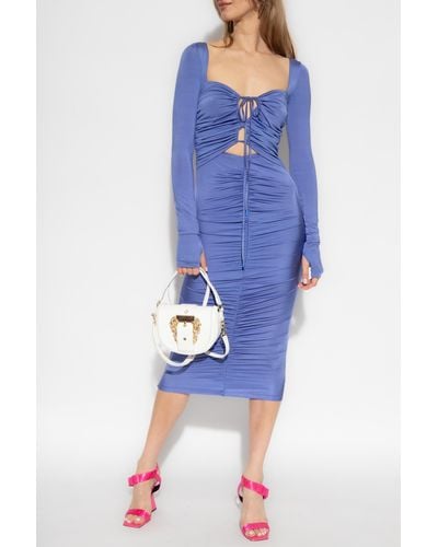 Versace Dress With Slashes - Blue
