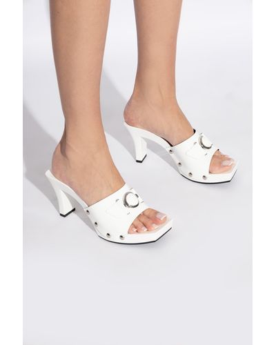 Versace Platform Slippers - White