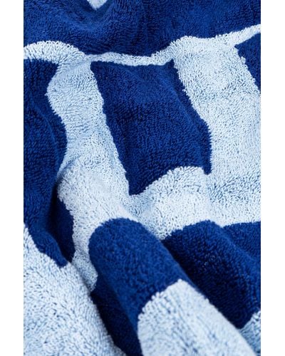 KENZO Beach Towel With Logo - Blue