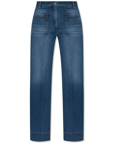 Victoria Beckham Jeans With Wide Legs - Blue
