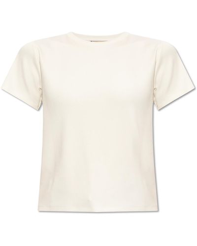 The Mannei 'larvik' Ribbed Top, - White