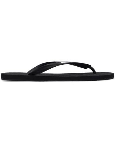 Vetements Flip-Flops With Logo - Black