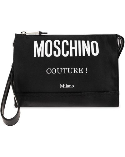 Moschino Logo-printed Handbag, - Black