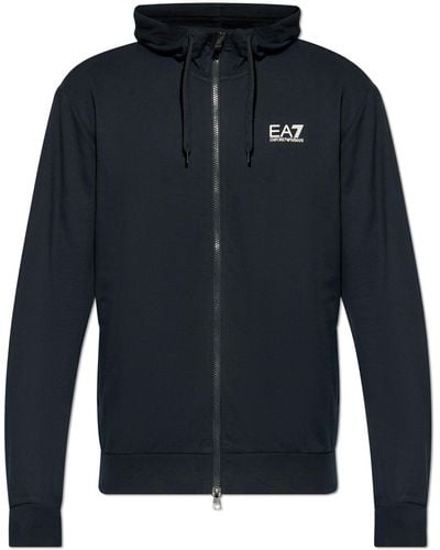 EA7 Zip-up Sweatshirt, - Blue