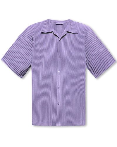 Homme Plissé Issey Miyake Pleated Shirt - Purple