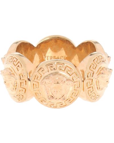 Versace Patterned Ring, - Metallic