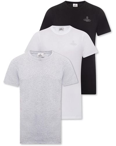 Vivienne Westwood Branded T-Shirt Three-Pack - Grey
