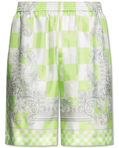 Versace Silk Shorts - Green