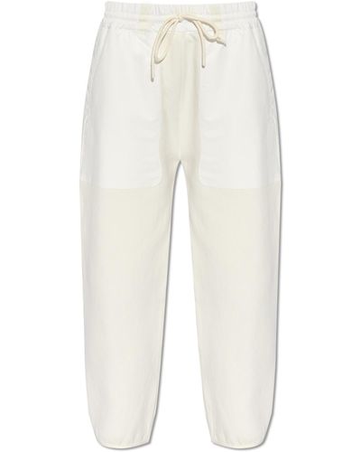 Moncler Panelled Joggers, - White