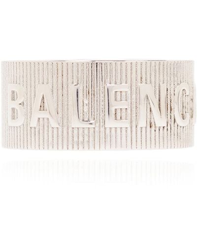 Balenciaga Silver Ring, - Natural