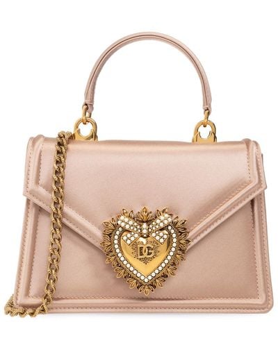 Dolce & Gabbana Devotion Small Shoulder Bag, - Pink