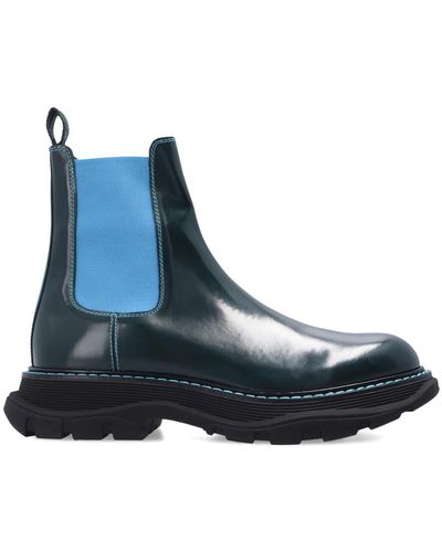 Alexander McQueen Chelsea Boots With Track Sole - Green