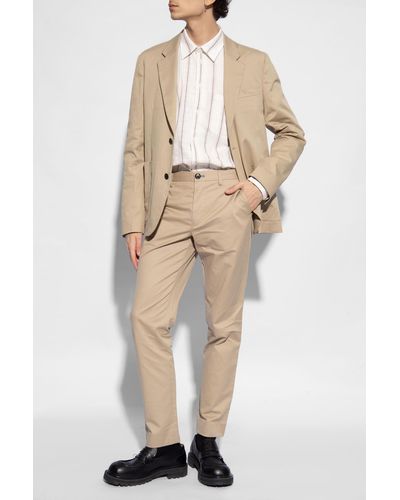 PS by Paul Smith Pants With Tapered Legs - Natural