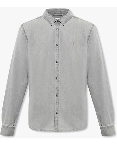 AllSaints 'gleason' Denim Shirt, - Grey